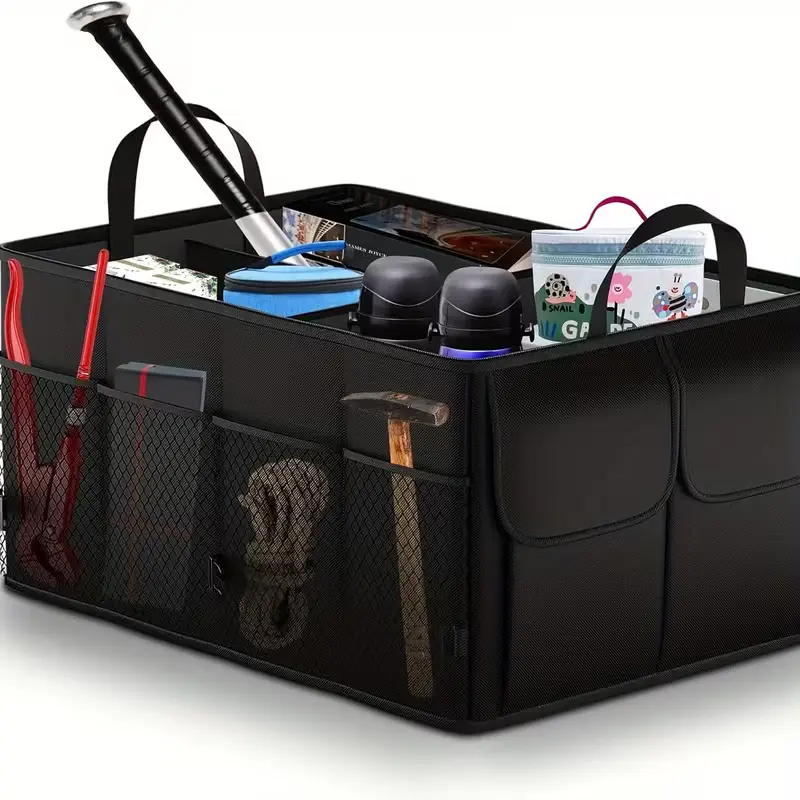 Car Trunk Bag Organizer, Large Storage Space, Collapsible, Practical Car Organizer for Organized Storage Of Car Contents
