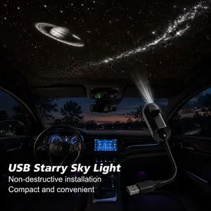 USB Star Projector Light, Portable Adjustable Starry Sky Projector for Car Roof, Bedroom Ceiling Decor, Romantic Ambient Light for Car Interior and Room Decoration, Car Roof Lights