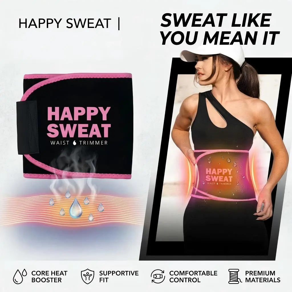 Gym Sweat Wrap Waist Band for Ladies Daily Exercise Sports Training Fitness Gear