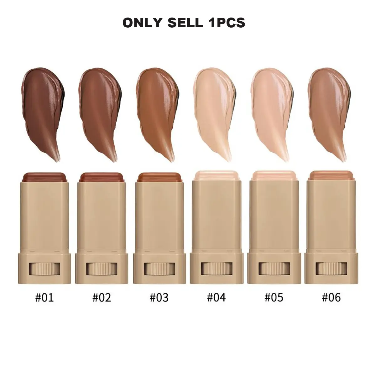 Color Solid Essence Stick Natural Blending Cheek Highlighter Bronzer Foundation Multi-Purpose Bar, Makeup Essential for Flawless Finish