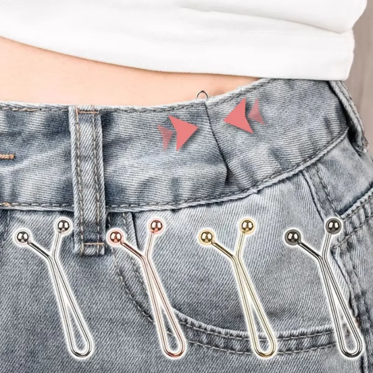4pcs Decorative Resin Waist Tighteners, Adjustable Detachable No-Sew Clips for Jeans, Pants, and Skirts, Waist Clip, For Jeans, Pants, Skirts, Tightening Waist