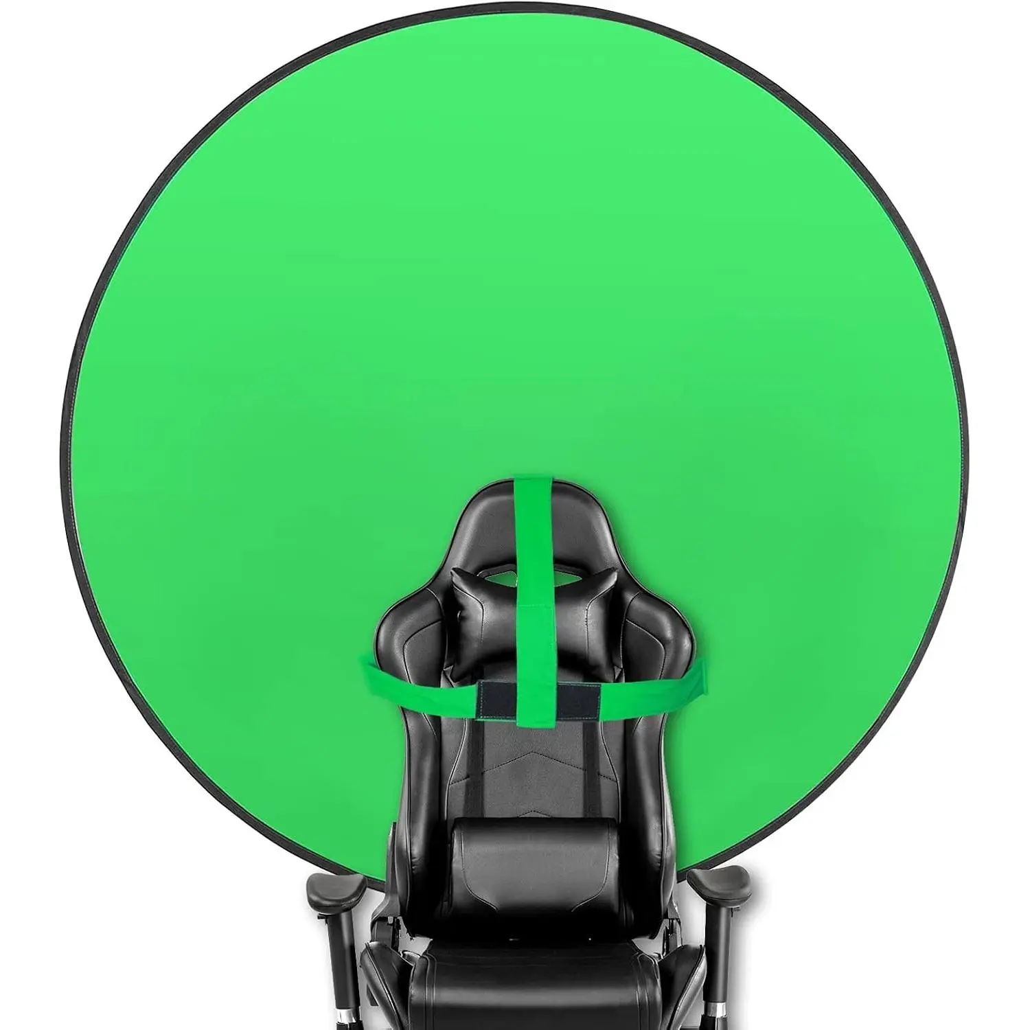 Portable Green Screen Chair, 57 in Greenscreen Backdrop with Stand Double Sided Foldable Green Background, Chroma Key, for Photography Streaming Gaming Photo Zoom Video Chats and Meeting
