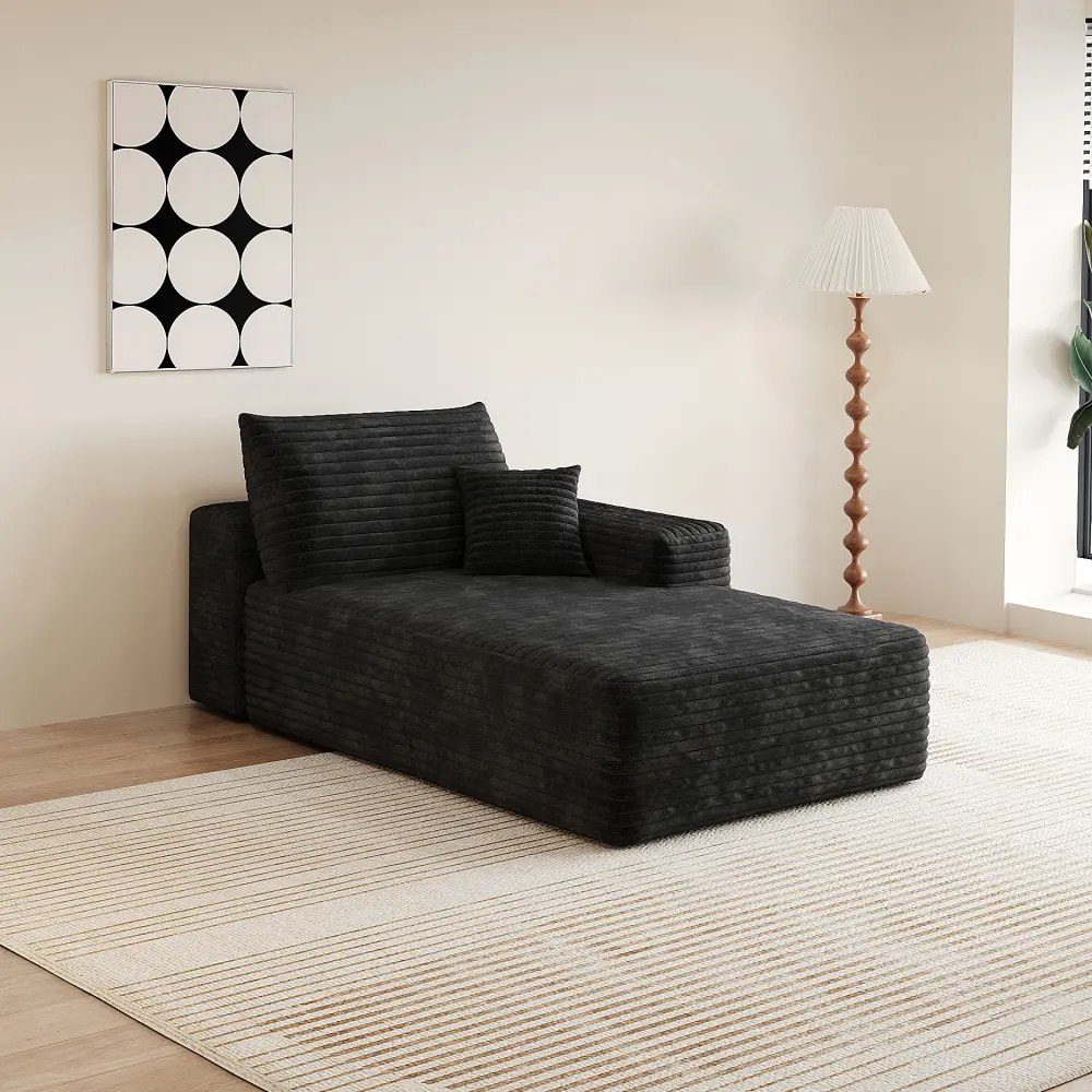 Littleox Y159-RIGHT-SLEEPER-BLACK-SOFA