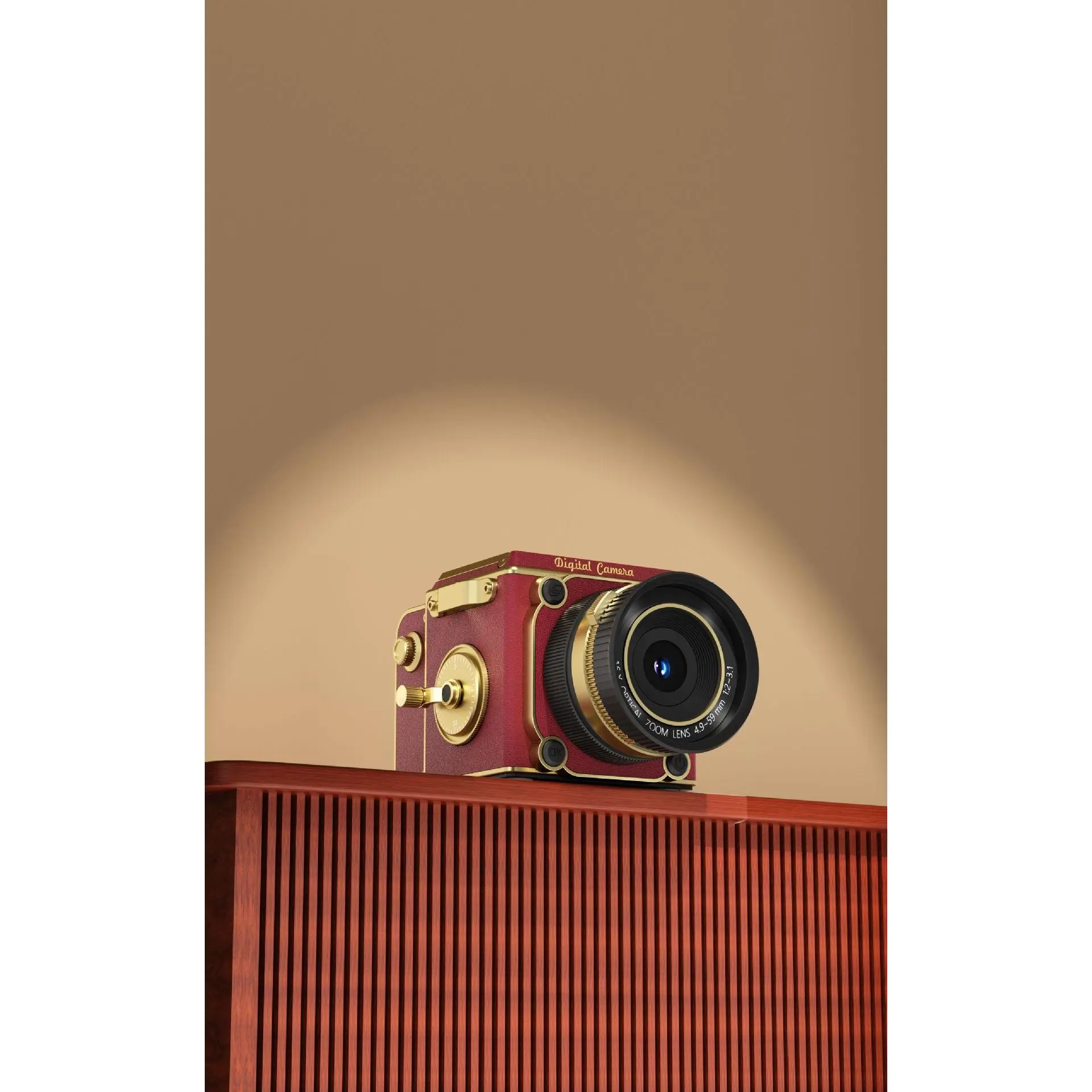 Retro Twin-Lens Digital CCD Point & Shoot Camera - 8MP Manual Focus, Compact CMOS Sensor, Portable Mini Travel Camera with USB 3.0 Card Reader Compatible with PC/Phone