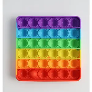 RIVIOORainbow multi-style press-happy decompression toys, soft silicone press bubble sensory educational toys, portable desktop decompression and pinch music, suitable for indoor leisure, universal anxiety-relieving toys for children and adults