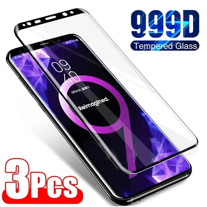 3 Pcs Tempered Glass Full Cover Screen Protector for Samsung Galaxy Note 9,10,20; S8,S9,S10,S20 Plus; S21,S22,S23,S24 Ultra - Mobile Phone Protection Accessories, Samsung S24 Ultra