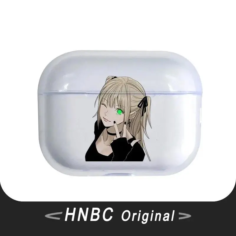 Anime Cute Misa D-Death N-Note Minimalist Earphones Case For AirPods 1 2 3 4 Pro /  Pro2 Pro3 Transparent Soft Protective Cover, Accessories, Cute Anime Art, Protection, For Airpodspro2