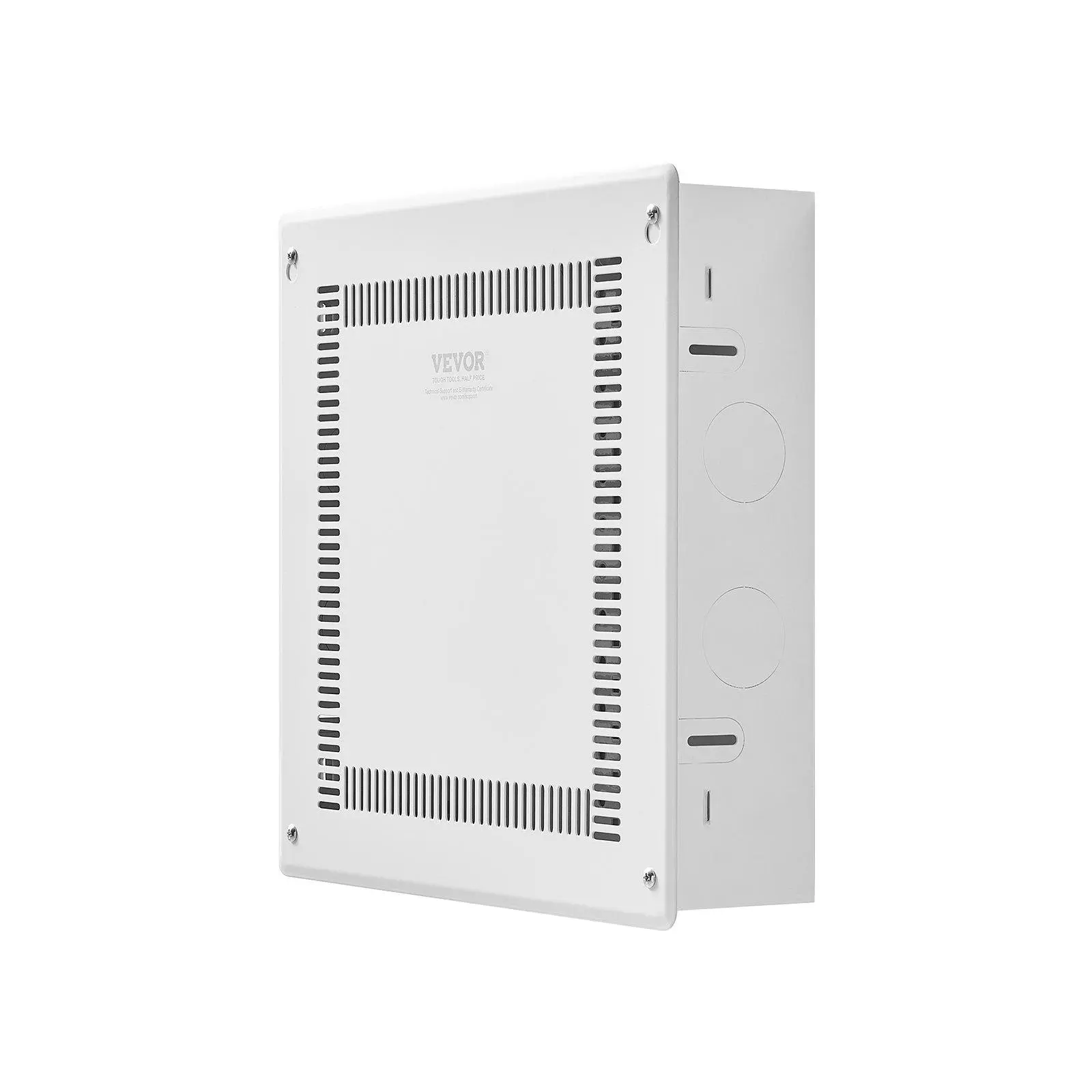 VEVOR 14-Inch Recessed Fit Structured Media Enclosure, Cold Rolled Steel Wall-Mount Cable Management Kit with Cover, Media Storage Cabinet for TV Home Theater Installation