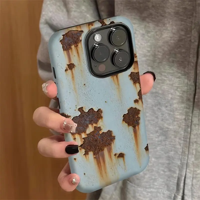 Retro-style steel point suitable for iPhone 17 Air 16 Plus 15 Promax 14 13 12 11 Pro,and Samsung Galaxy S26 S25 S24 FE S23 Ultra Double-Layer Hard Shell Dustproof.MFL95