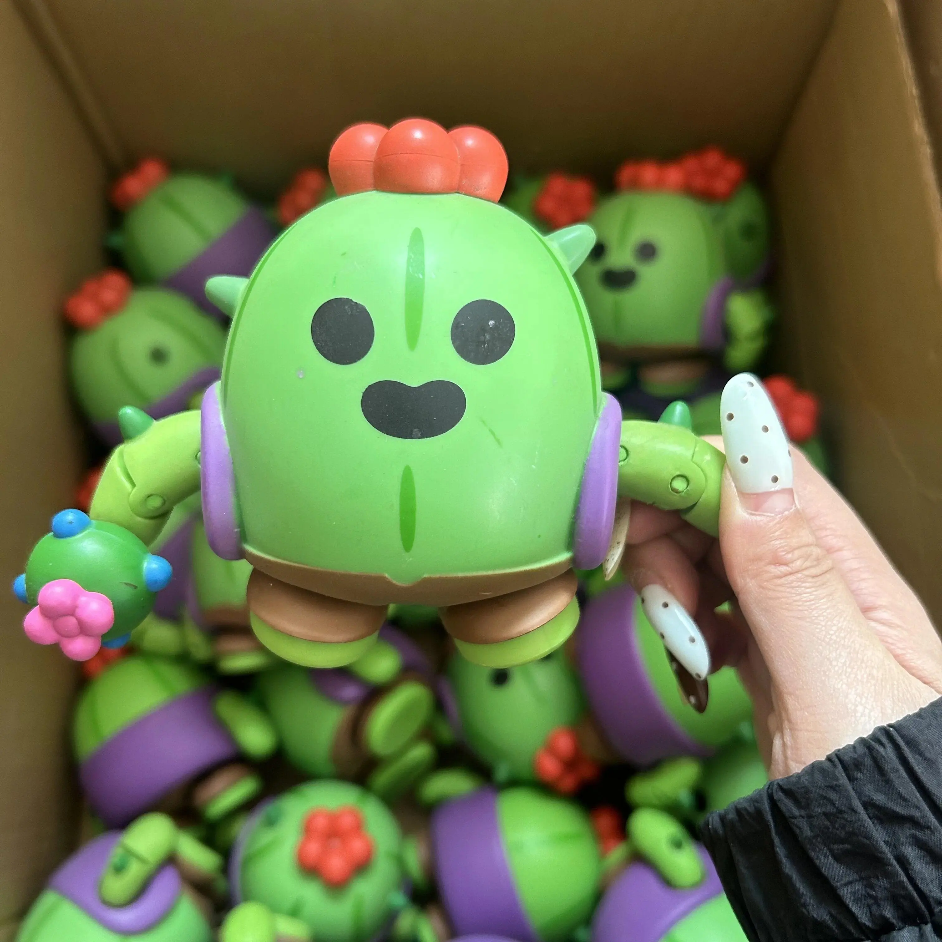 2026 hot item Genuine Defective Bulk Cargo Fighting in The Wilderness LINE FRIENDS X Anime Action Model Spike Cartoon Car Doll Ornaments Gifts