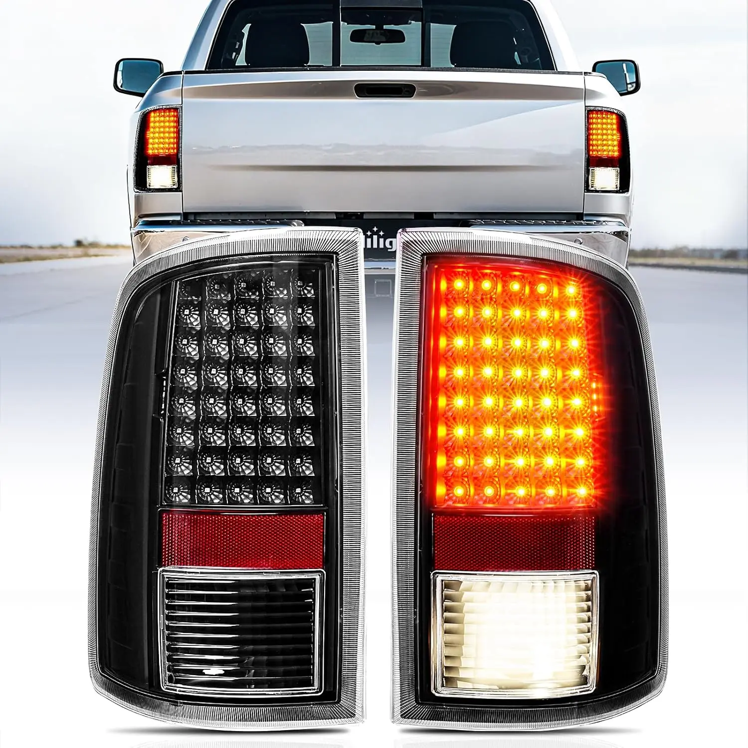 Nilight LED Tail Light Assembly - Car Lighting Rear Taillights Upgrade for 2009-2018 Dodge Ram 1500, 2010-2018 Ram 2500/3500 Trucks, DOT-Certified High-Impact Rear Brake Lamps with Brake Signal