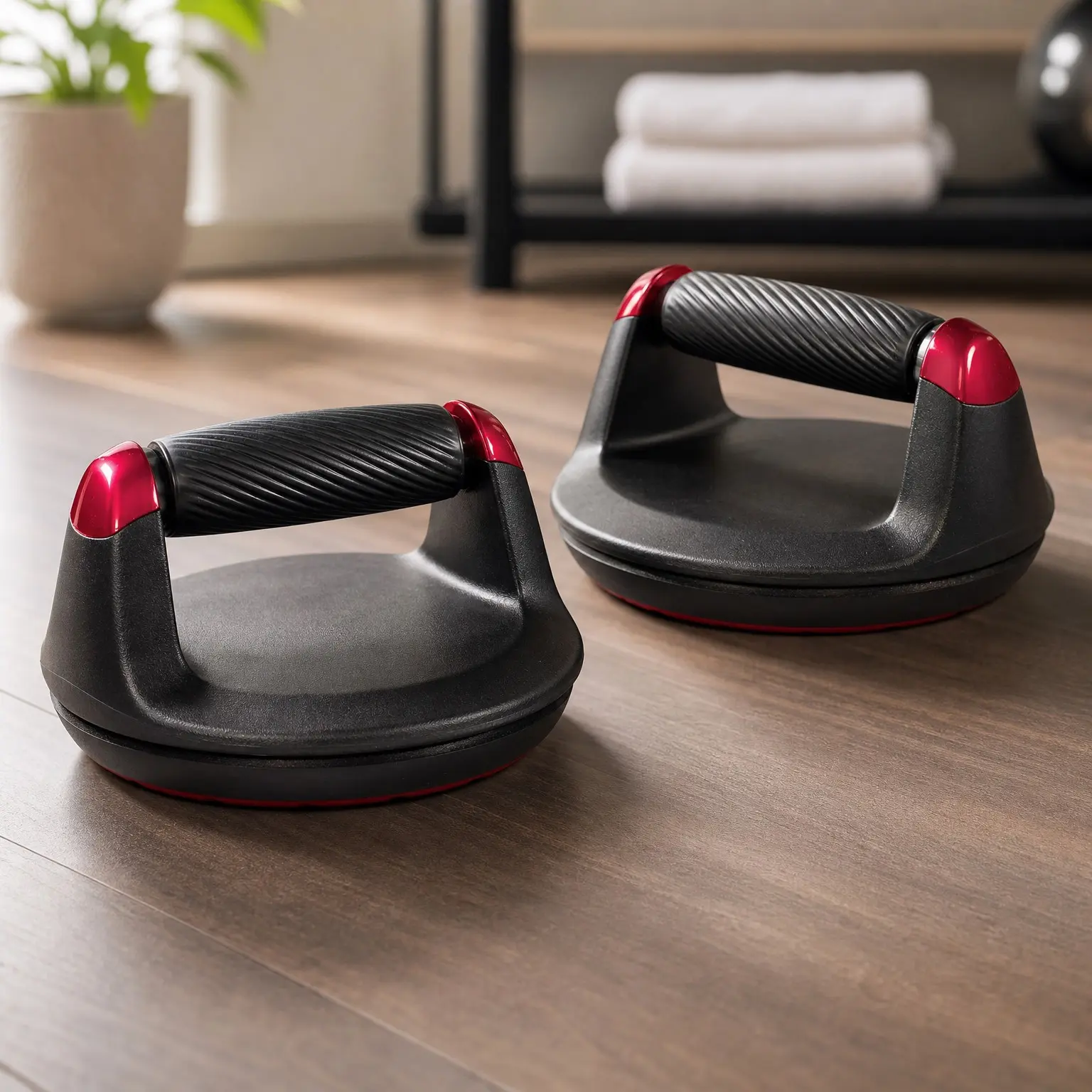Elite Rotating Push-Up Handles with Steel Ball Bearings for Smooth, Effortless Rotation - Ergonomic Grips, 8-Inch Base & Textured Non-Slip Bottom Treads, Supports up to 400 lbs