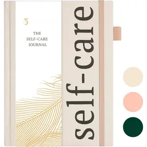 Self-Cre Journl - 91 Dys Dily Reflection Notebook - Mentl Helth Journl, nxiety & Guided Journl for Women & Men, Medittion & Mood Log,  (Beige)