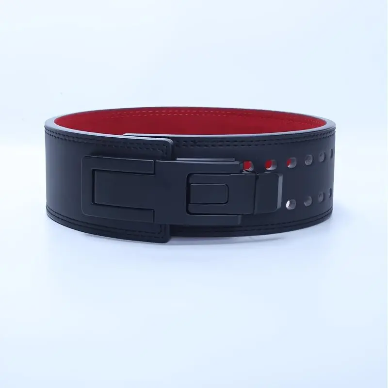 Weightlifting Belt with Quick Lock Buckle, Adjustable 0.4 Inch Thick Gym Belt for Deadlifts, Squats, Home & Commercial Gyms