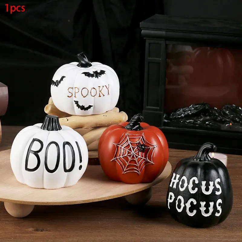 Halloween Ghost Pumpkin, Halloween Clown Pumpkin, Creative Artificial Pumpkin for Party and Home Decor, Fall Gift Idea, Single Piece Outdoor Halloween Pumpkin