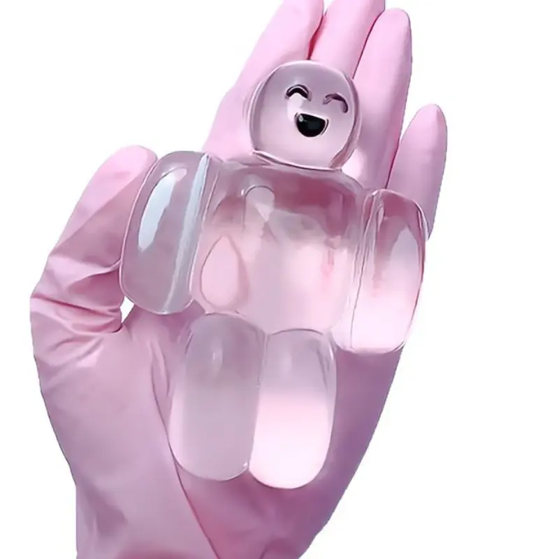 Transparent Elastane Rubber Cute Cartoon Robot Squishy Toy - Latex-Free, Super Soft Slow Rebound, Relaxing ASMR, Anxiety Relief, Compact Unisex Gift, STEM Science Toy, Sensory Activities Essential for Work