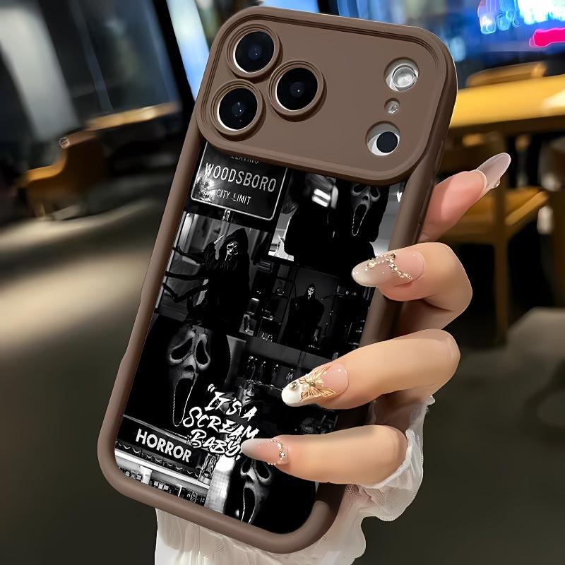 Ghost faces Realm Soft&Flexible TPU Silicone Phone Case For iPhone 17 Pro Max AIR 16 15 14 13 12 11 Plus XSMAX Cases Durable|Shockproof|Full Camera Protection|Anti-Scratch|Anti-Fingerprint|Slim Fit|Gift For Girlfriend/Men/Women