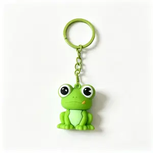 1Pcs Tongue-out Big-Eyed 3D Frog Keychain, Cute Soft PVC Frog Pendant, Multi-scene Decor Ornament for Women & Girls, Ideal for Backpacks, Car Keys and Small Holiday Gifts