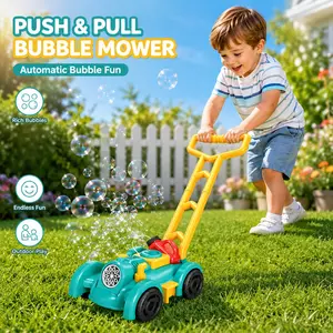 Bubble Mower, Automatic Electric Lawn Bubble Machine, Includes 2 Bottles of 50ML Bubble Solution, Outdoor Toy for Kids Aged 3+