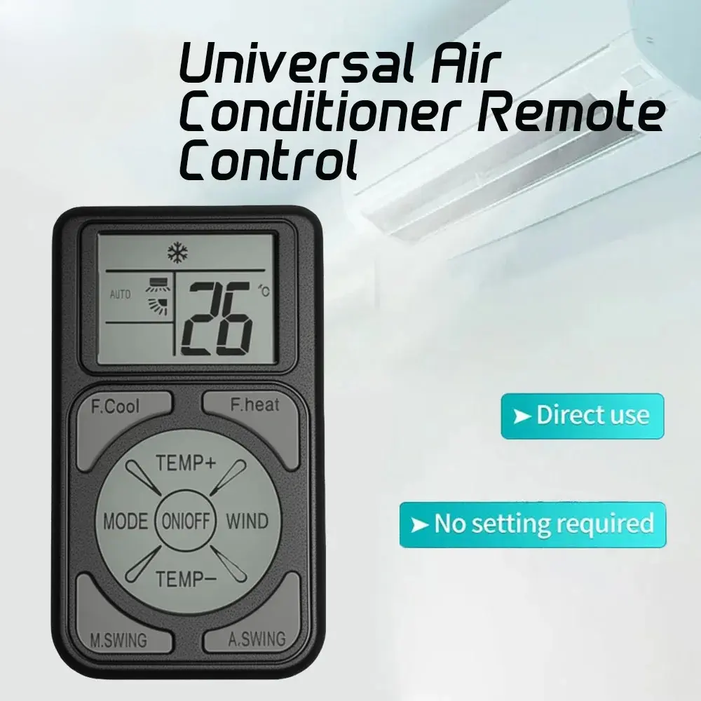 push button control  Mini Portable Universal A/C Remote Control Q58 Compatible with all major air conditioner brands