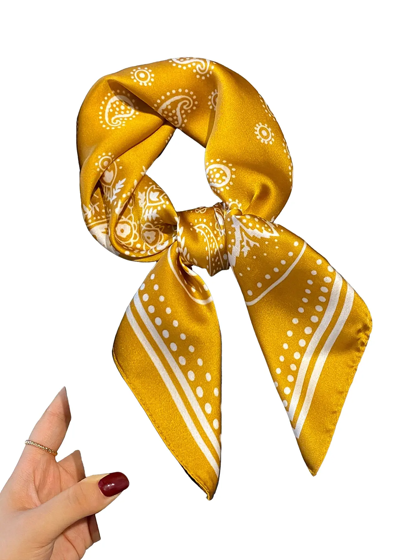 Bohemian Style Square Scarf 27.6'' X 27.6'', Lightweight Versatile Head Scarf & Neck Wrap for Women and Girls, Perfect for Spring & Summer Fashion, Boho Style Scarf, Headscarf