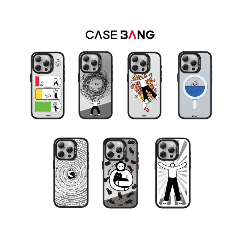 CASEBANG - HXNH Series ImagiSnap MagSafe Case, Replaceable Back, Military Drop Protection, Compatible with iPhone 13-16/Samsung S24-S25 Ultra
