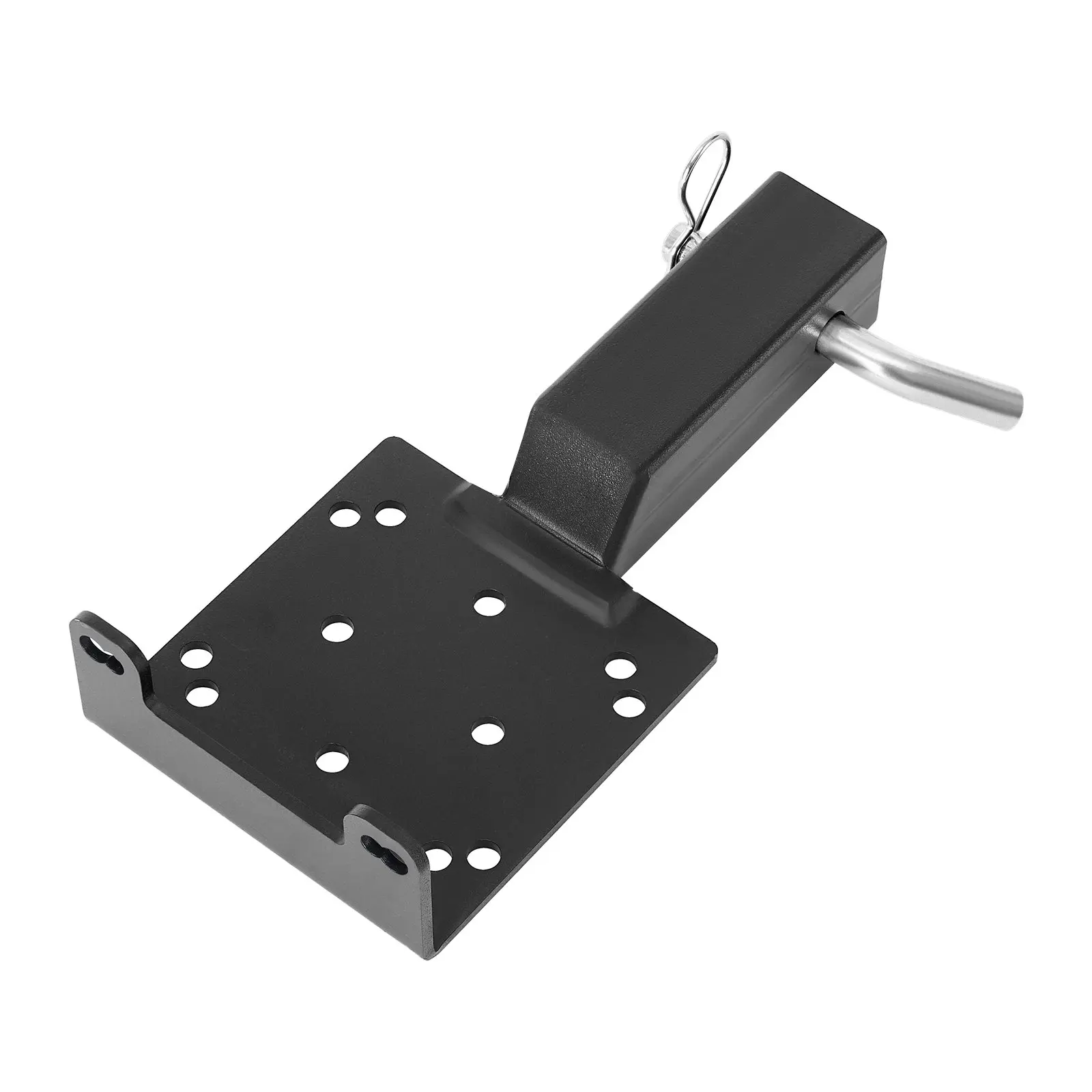 VEVOR Winch Mount, 3600 lbs / 1633 kg Load Capacity, Trailer Hitch Winch Mount with 2-inch Receiver, 2/4 Winch Bolt Holes, Powder Coated Steel, Suitable for ATV UTV Pickup Truck, Black