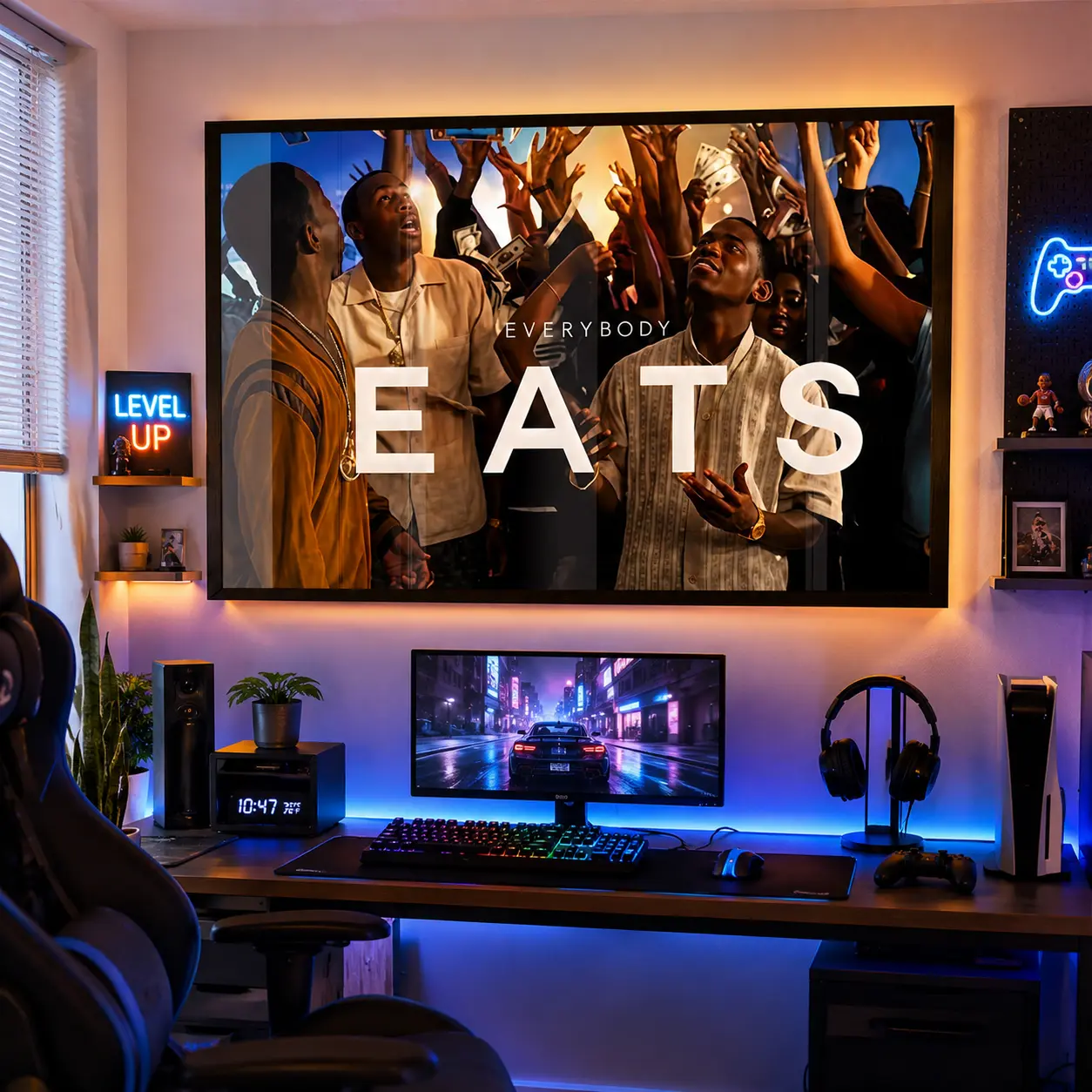 Paid in Full Retro Poster - Everybody Eats Classic Movie Canvas Art, Vintage Design Unique Artwork for Walls, Room & House Decor Home Supplies, Canvas Wall Art, Framed Canvas, Posters Room Decor, Wall Decor for Men, Movie Poster, Bedroom Decor, Home Decor