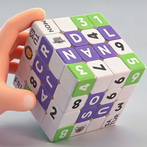 4x4 Calendar Cube, Magic Puzzle, 4x4x4 UV Printed Time and Date Cube, Brain Teaser Toy, Mind Challenge, Gift for Kids and Adults