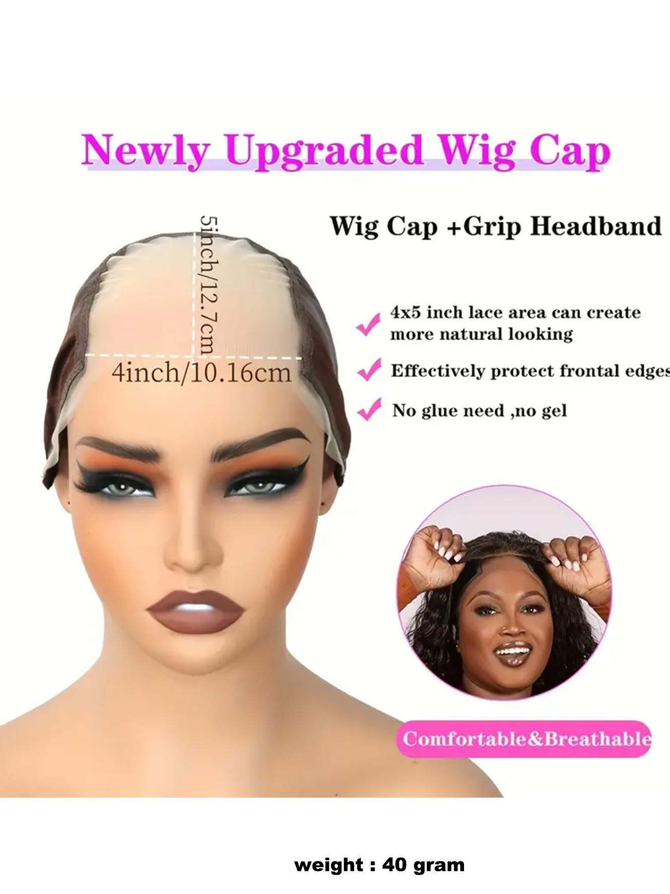 Women's Wig Grip Band, Adjustable Soft Headband with Transparent Lace, Non Slip Velvet Wig Grip Band, Keeps Your Wigs and Head Scarves Secure
