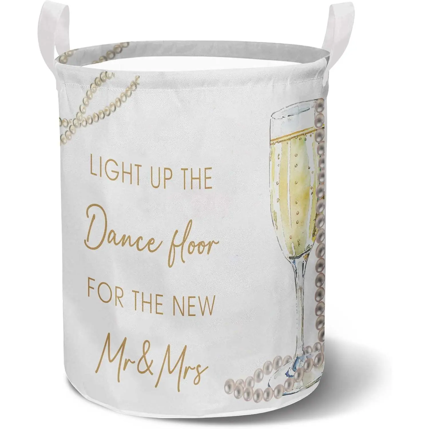 White Large Wedding Baskets, Pearl Bridal Shower Decor, Storage Baskets for Holding Flowers, Glow Sticks for Picnics, Decoration Party Favors, Garden Gift