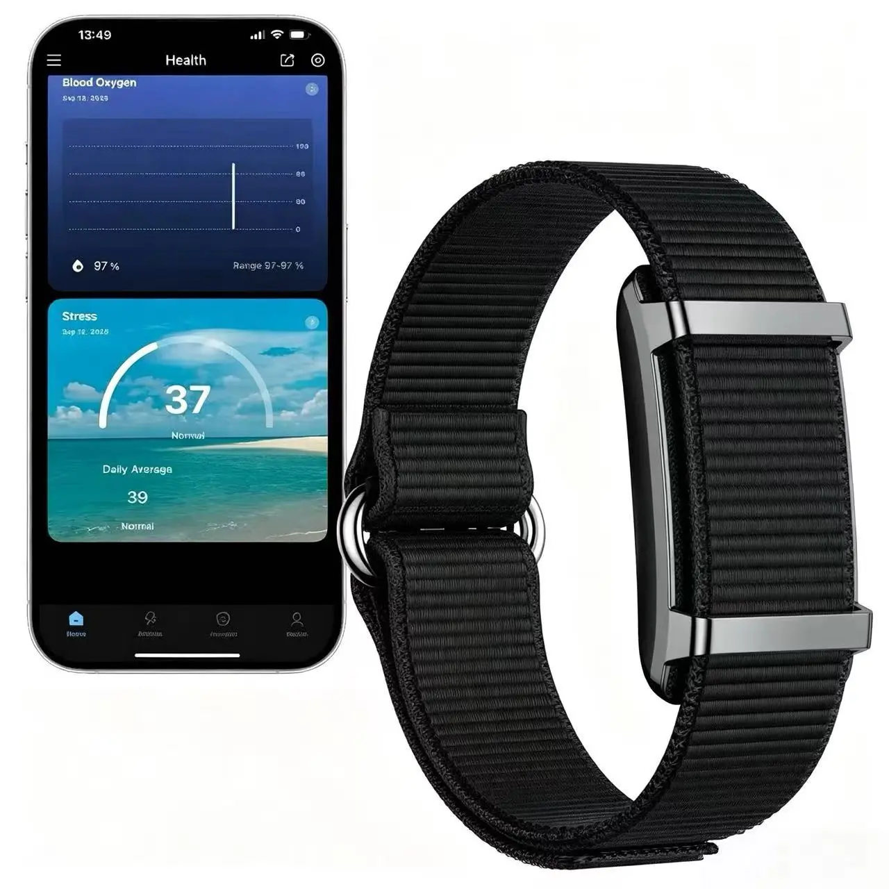 Unisex Smart Band, Health Activity Tracker, Continuous Heart Rate Monitor, 24/7 Sleep Tracking, 100+ Sports Modes, 30-Day Battery Life