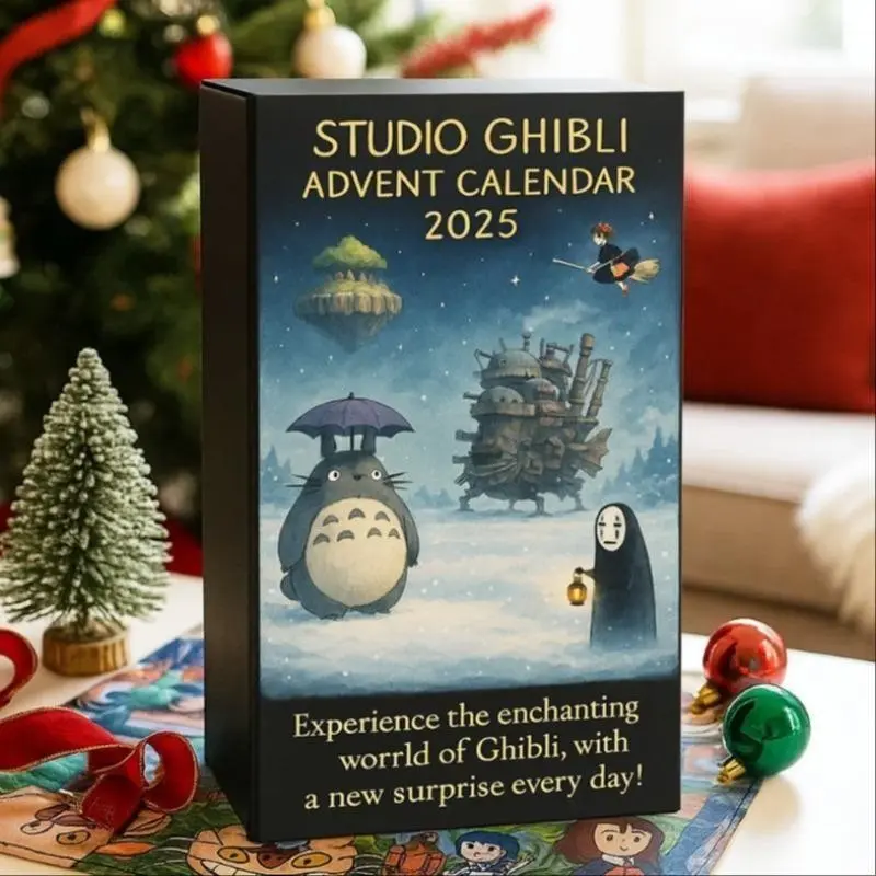 Classic Studio Ghibli Anime Advent Calendar, Perfect Gift for Fans, Unique Design, High-Quality Material, Ideal for Collectors, Festive
