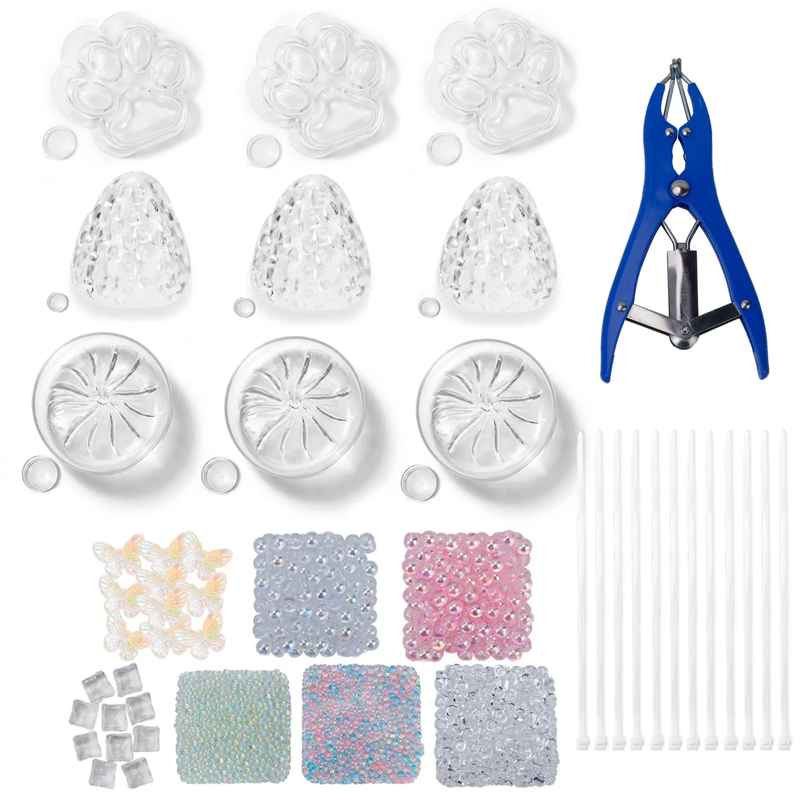 DIY Handmade Squishy Maker Stress Ball Kit, Stress Ball Set, Shiny Series, Includes 7 Accessories, 9 Transparent Balls, Expander Tool, 12 Straps, Unisex