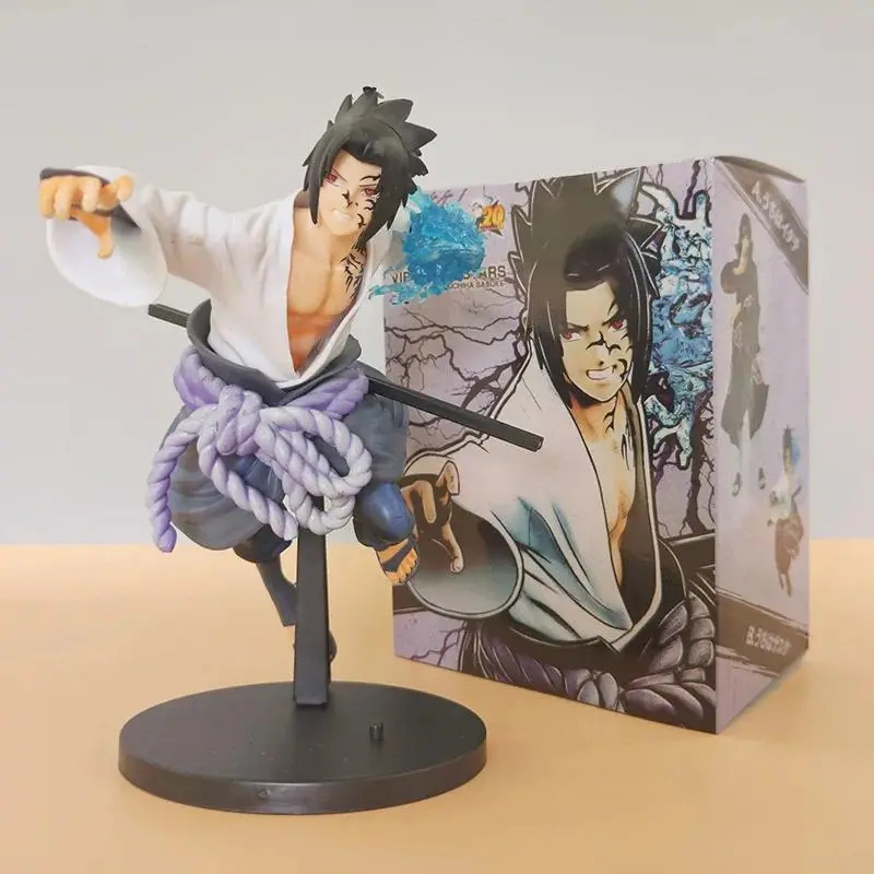 Anime Action Figure Toys 20CM Uchiha Cartoon PVC Figurine Collection Desk Decoration Model Dolls Birthday Gifts