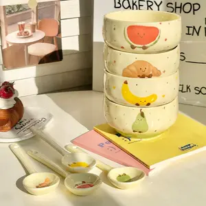 What makes everyone obsessed with these bowls? Adorable Fruit Print Ceramic Bowls, Perfect for Daily Use