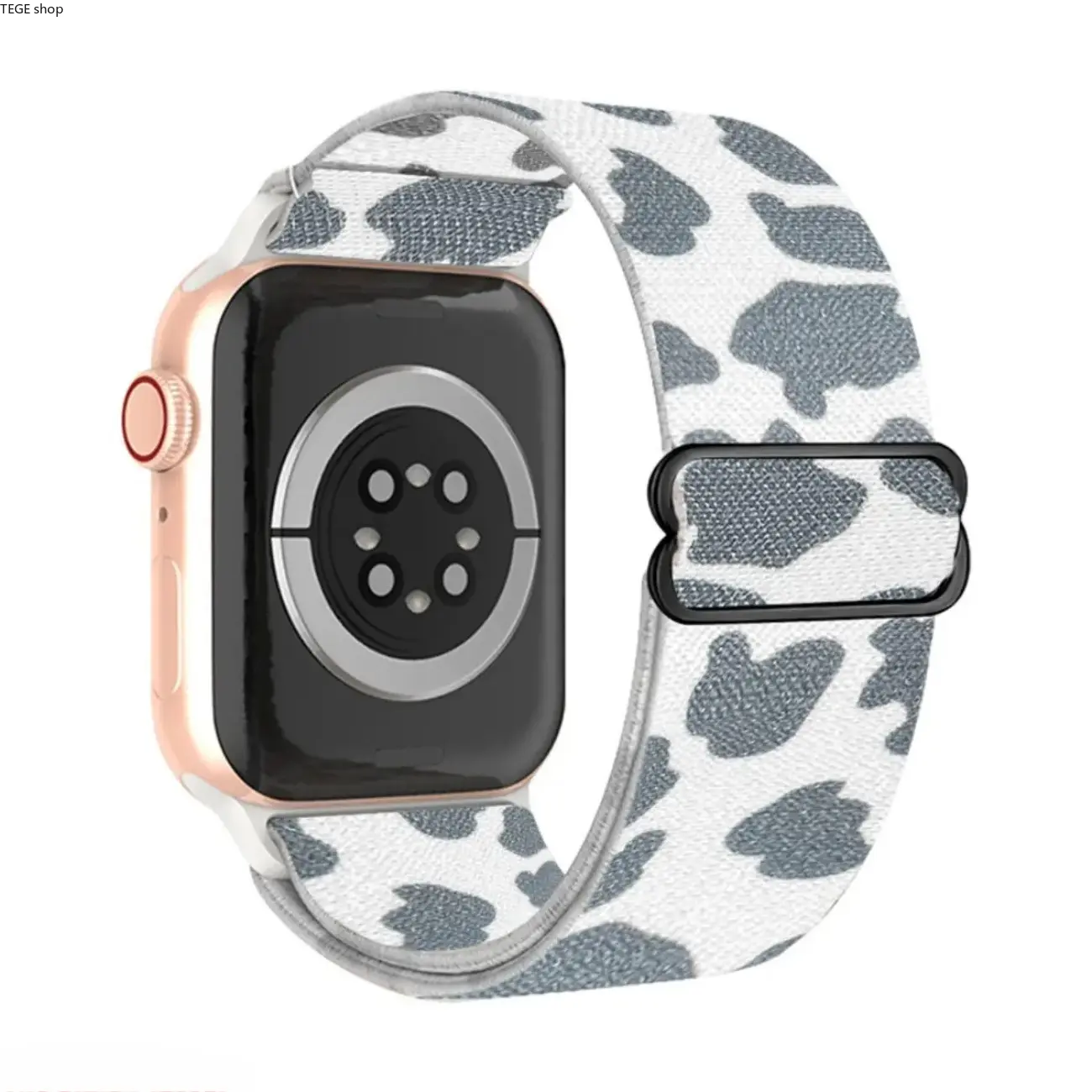 2 Pcs Leopard Print Braided Nylon Watch Band, Double Stitch Adjustable Flexible Strap Compatible With Apple Watch For Daily Athletic And Outdoor Use (Only Band Included)