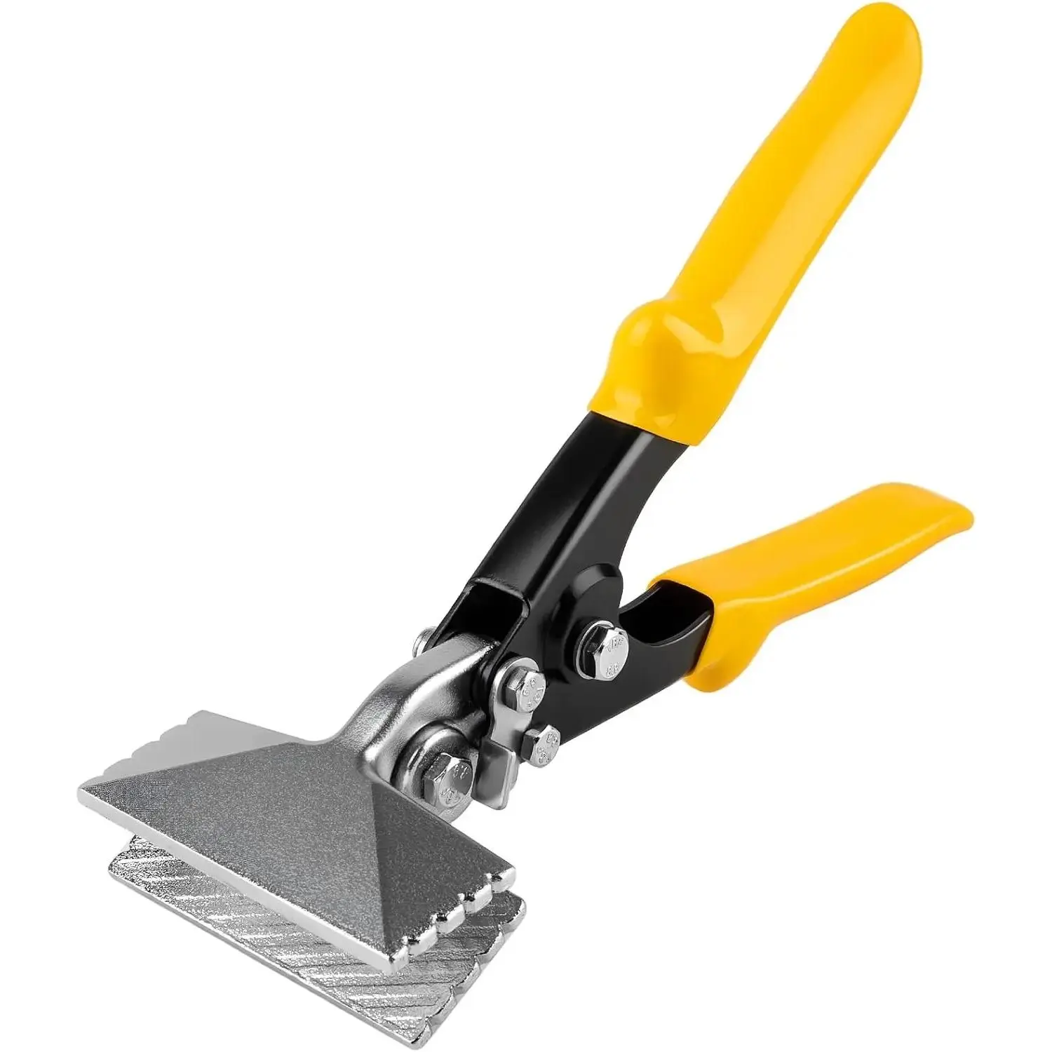 3 Inch Sheet Metal Hand Seamer, Metal Sheet Bender, TPR Handle Straight Jaw Bender, Heavy Duty Precision Duckbill Pliers for Bending, Seaming, Flattening Ideal, Metalworking & DIY Repairs