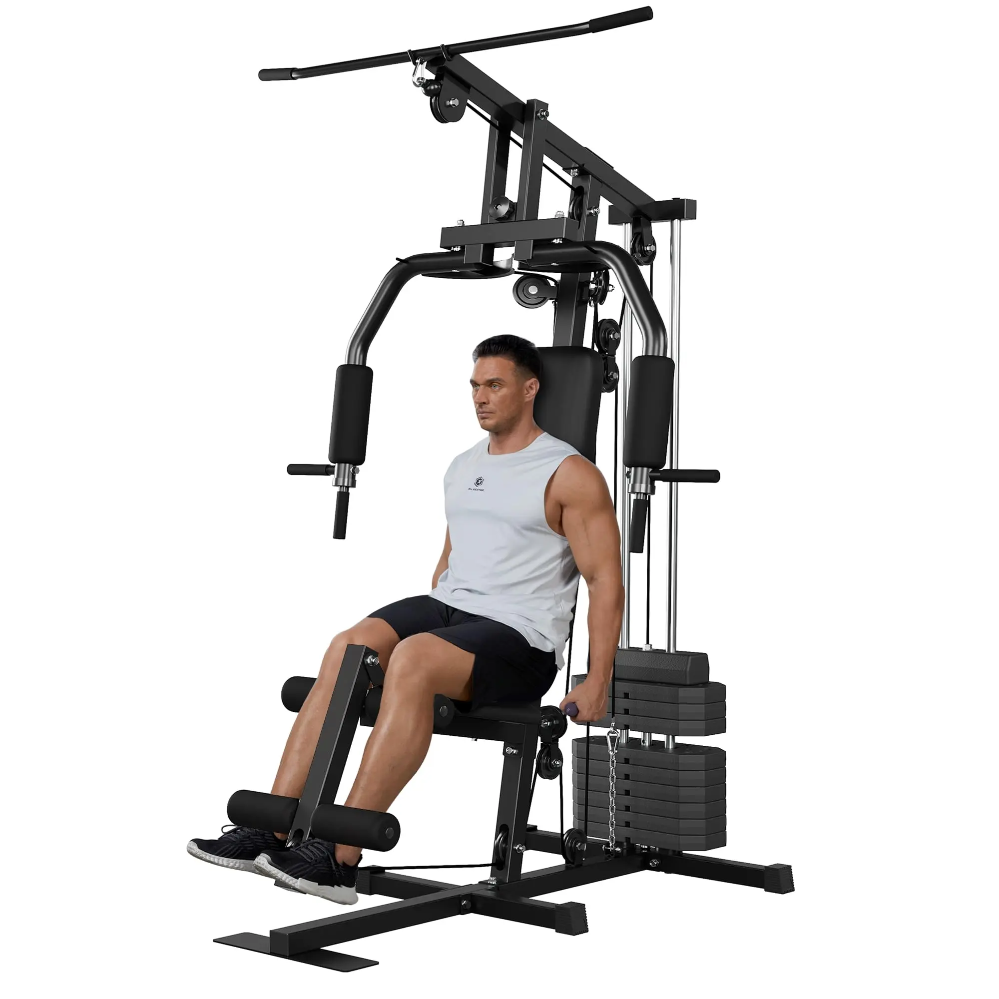 Garvee Home Gym Machine System with 100LBS Weight Stack
