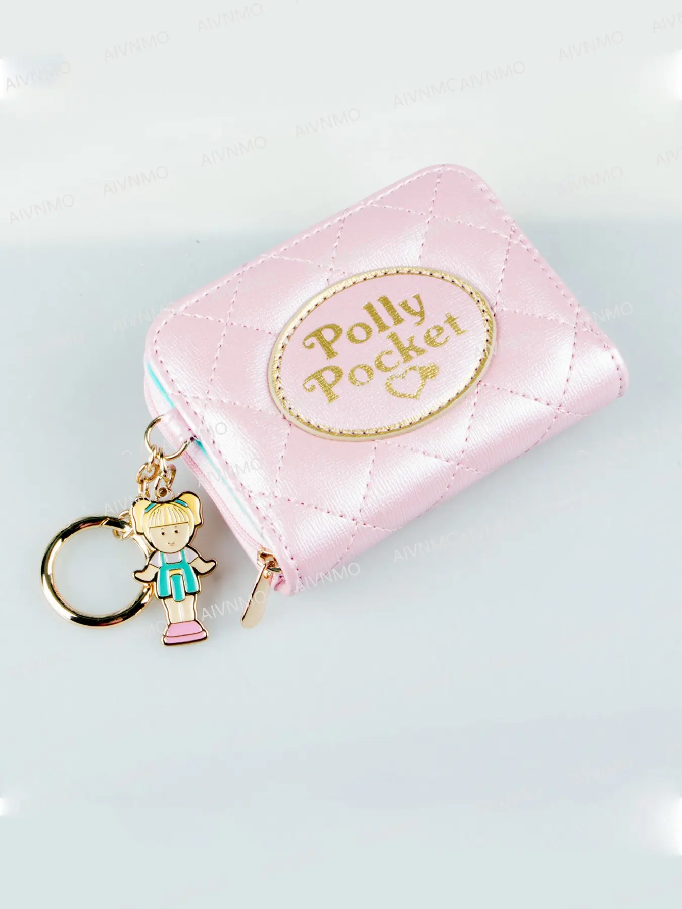 High-Quality Quilted Business Card Wallet with Textured Finish, Fashionable Personalized Card Holder and Coin Purse with ID Window and Card Slots, Stylish and Practical