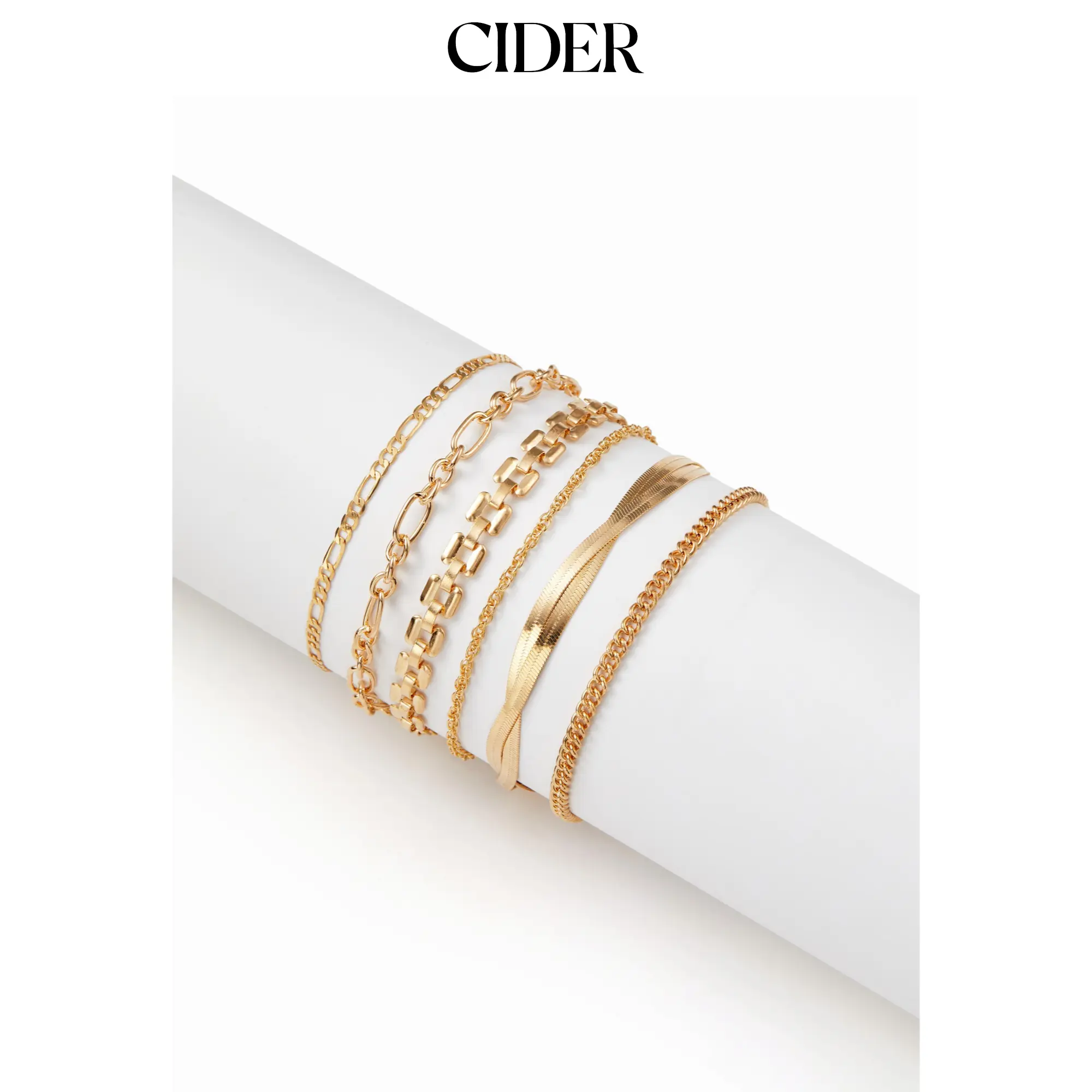 Cider 6 PCS TWISTED CHAIN BRACELET SET