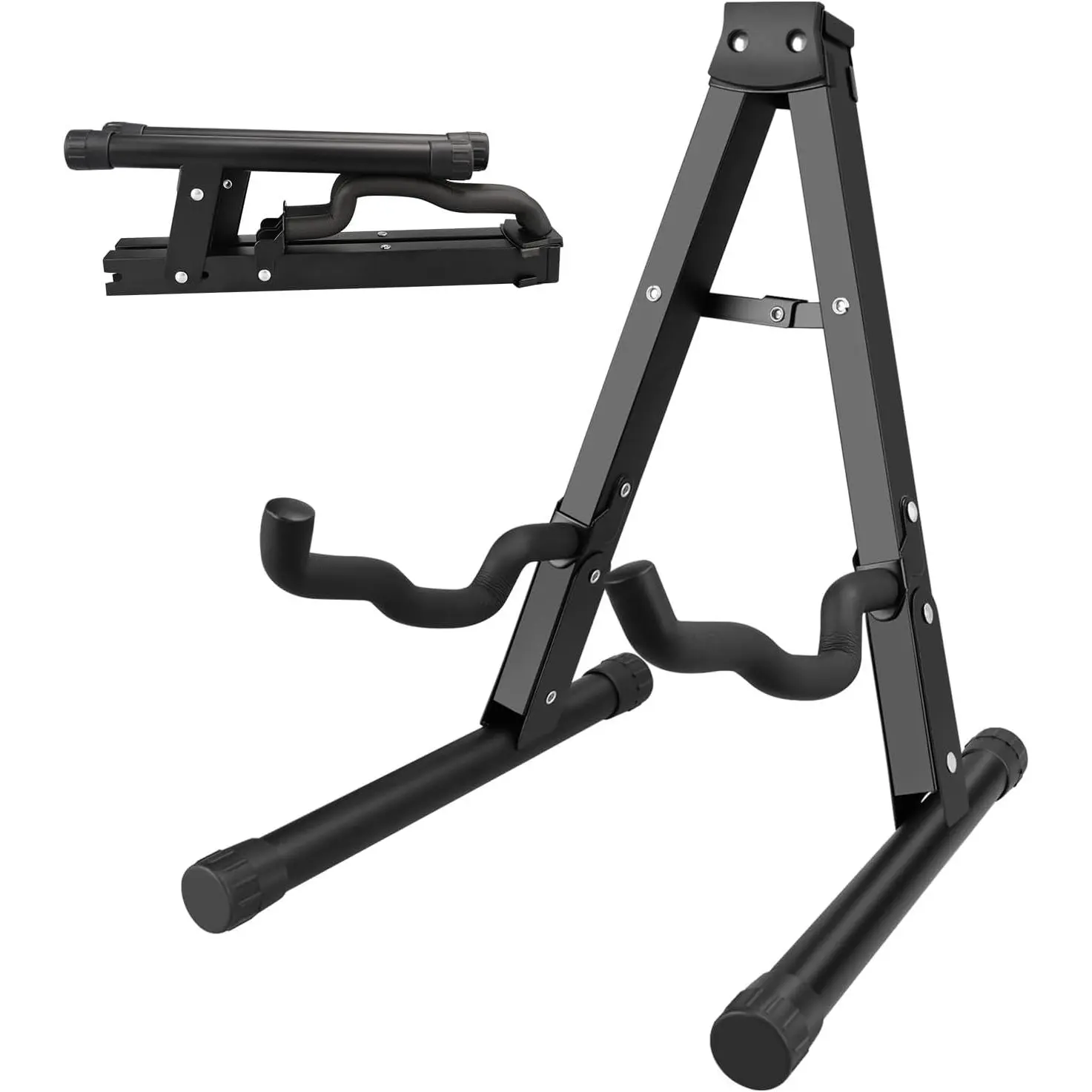 1/2/4 Pack Folding Guitar Stand, with Non-Slip Rubber and  Arms | for Acoustic Guitar, Electric Guitar, Bass, Ukulele, Banjo