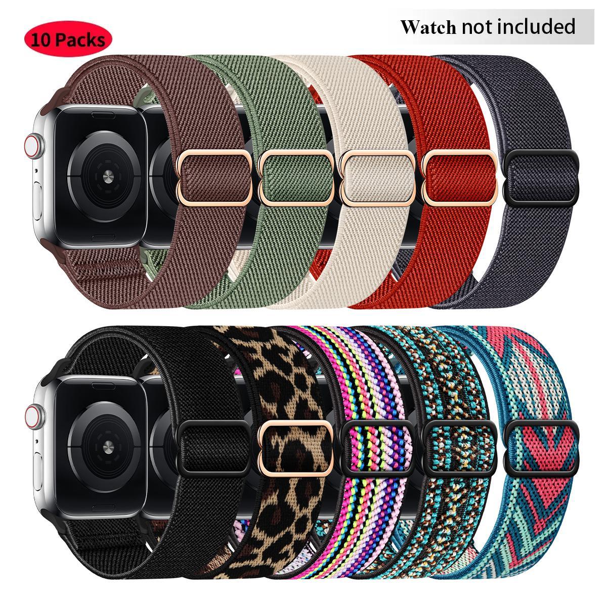 Nylon Smart Watch Strap (Only Band), Adjustable Elastic Breathable Watch Band, Stylish Smart Watch Replacement Watchband Suitable for Apple Watch, Smartwatch Strap, Smart Watch Accessories