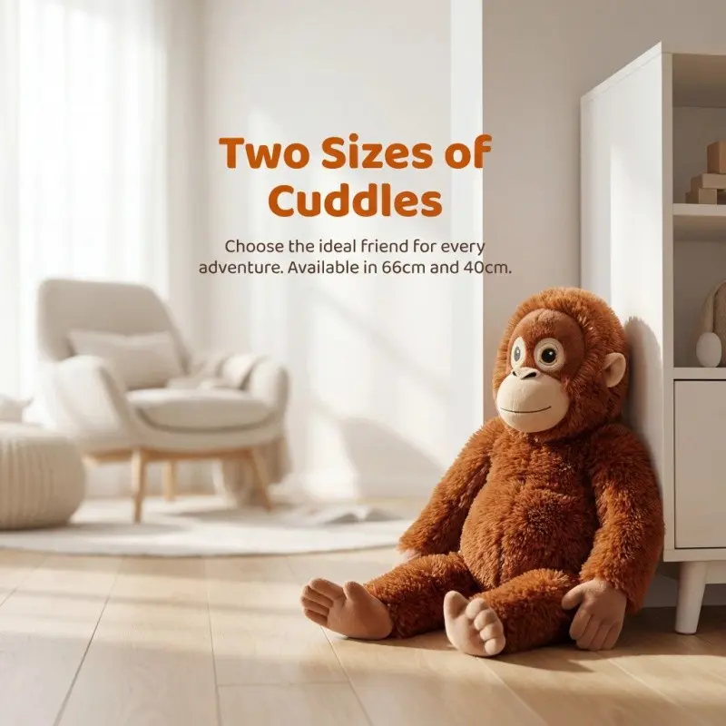 Eunghes Kug Monkey Plush Toy, Gorilla Doll Long-Armed Ape Pillow, Sleeping Pillow, Living Room Decor, Gift, Kids Favorite
