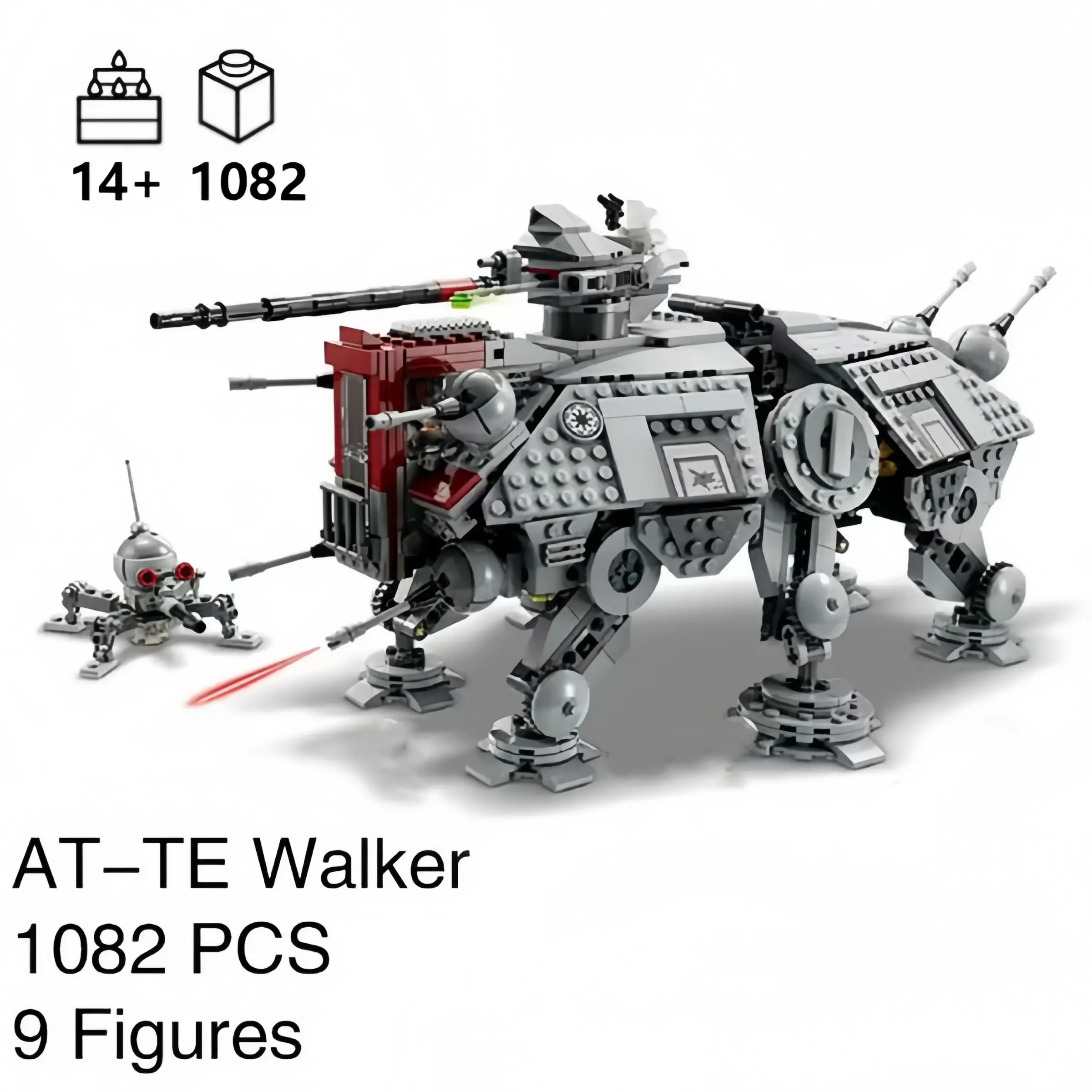 New 1082pcs All-Terrain Tactical At-Te Walker Model Building Toy, Compatible  Blocks, Adult & Kids Gift, Boy Girl Birthday Present