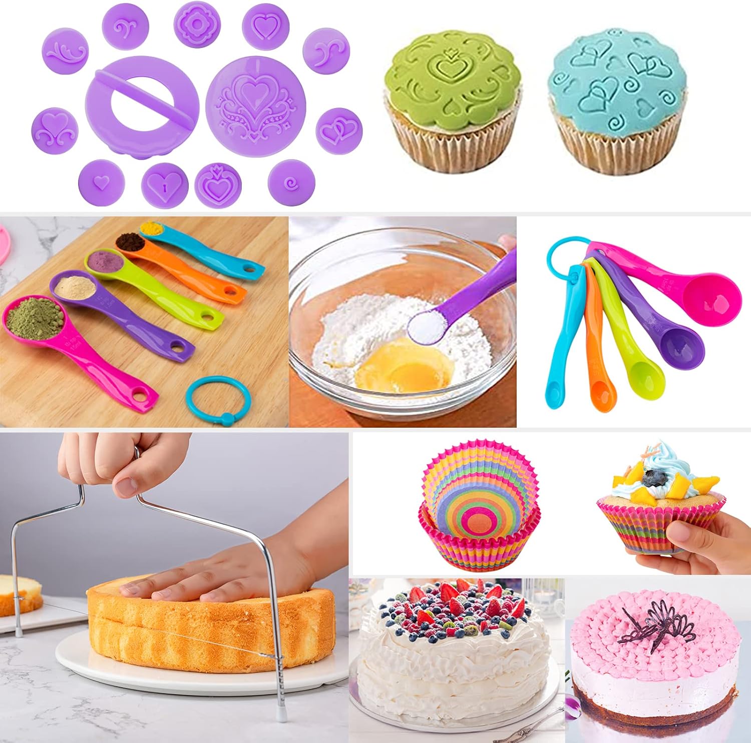 356 cake decoration kit tools, baking accessories with cake turntable, pastry piping bag, suitable for beginners' piping skills, easy to use Professional Cake Decorating Kit