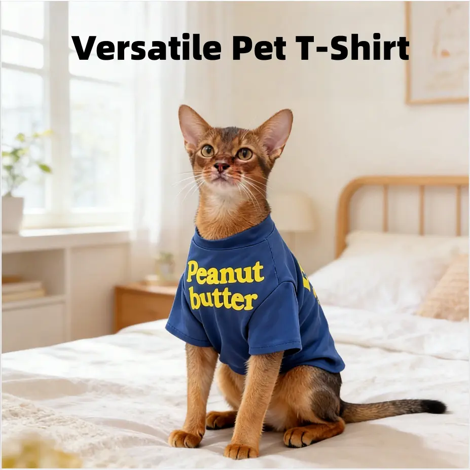 Lightweight Spring Summer Pet T-Shirt Anti Shedding Breathable Soft Clothes for Small Medium Dogs & Cats Teddy French Bulldog Pug Schnauzer