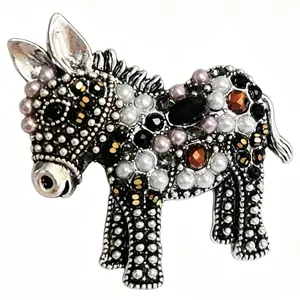 Baroque Luxury Beautiful Donkey Designs Men's Women's Brooch Pins