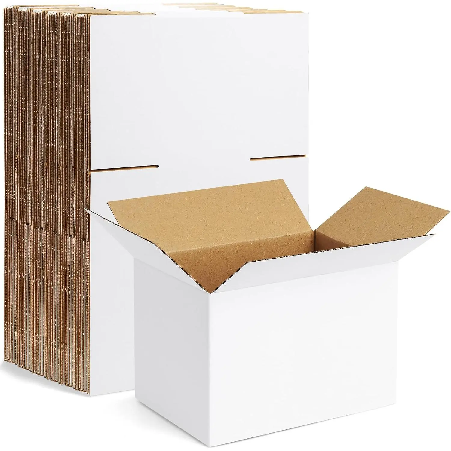 10 Pack 6x4x4 Inch Small Shipping Boxes White Corrugated Cardboard Boxes Mailer for Small Business, Mailing Boxes for Packaging Bulk