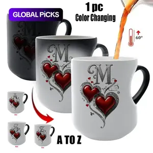 Vintage Shimmering Heart Ceramic Mug, Thermosensitive Magic Color-Changing Mug, 11oz/330ml, Perfect Mother's Day Gift, Ideal for Friends, Lovers & Mothers #GLOBAL PICKS